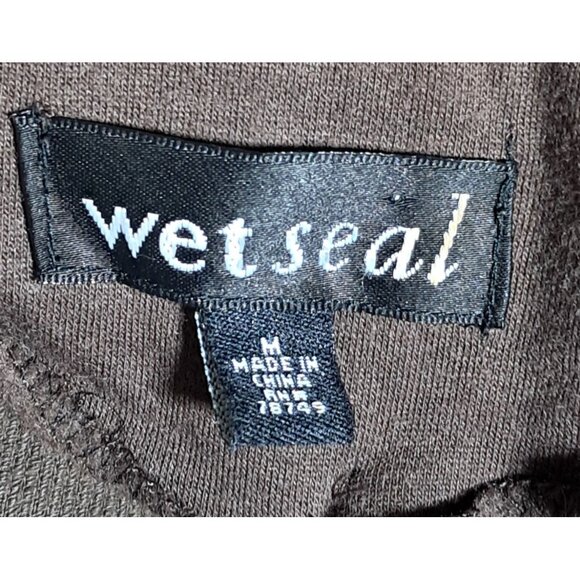 Y2K Wet Seal Velvet Peacock Hooded Blazer Jacket M Vintage 2000s - Picture 3 of 13